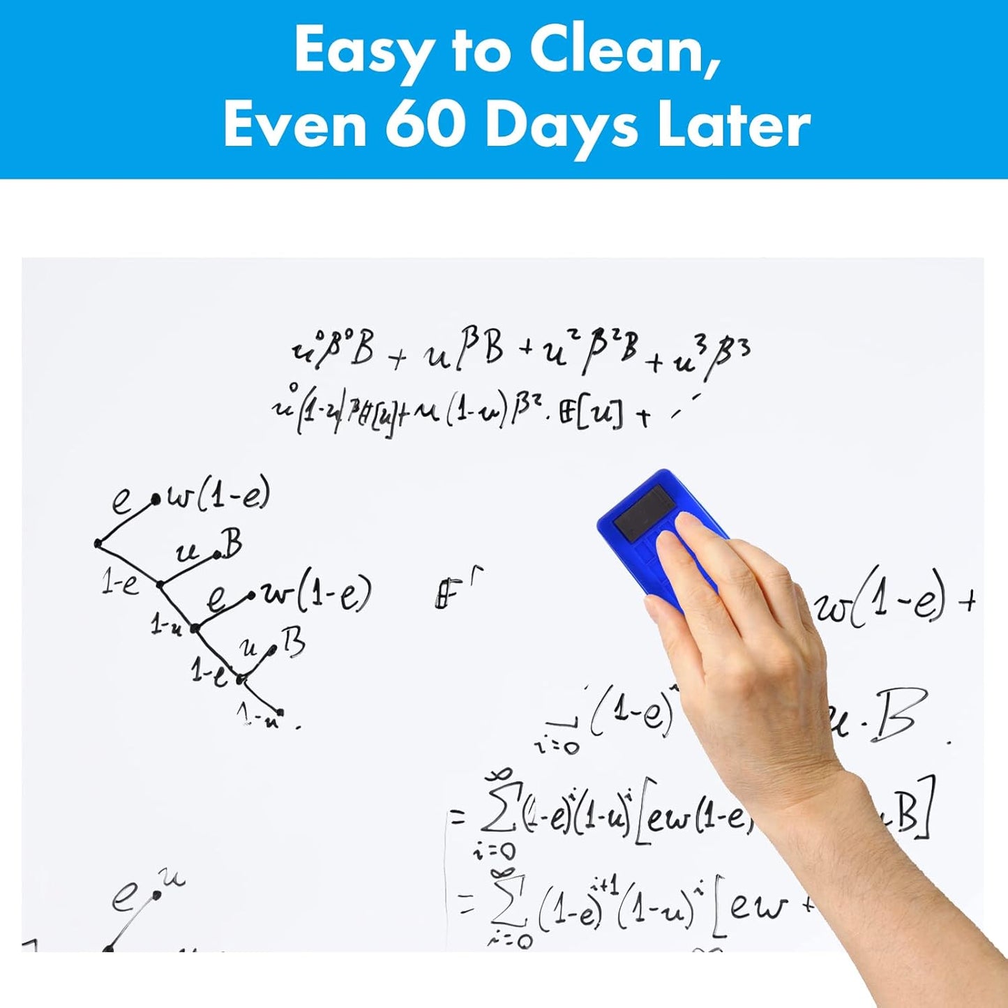 HAMIGAR Magnetic Whiteboard Contact Paper 24" x 39" Dry Erase White Board Sticker for Wall Stick on White Board Peel and Stick Wallpaper Adhesive Poster with Marker, Magnetic Eraser and Magnets