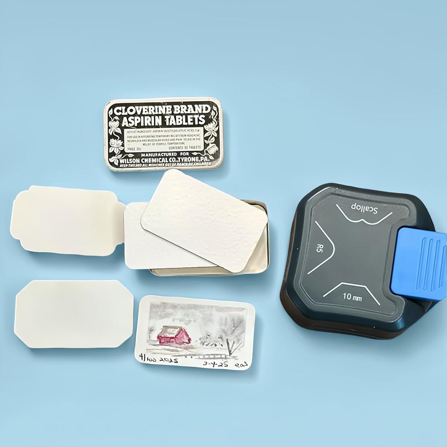 QIQQIKIN Corner Cutter 3 in 1 (R5+10MM+Scallop) Edge Rounder Punch, Paper Corner Punches for Paper Crafts, Picture Photo Clipper Laminating Scrapbook Chomper Business Card Making Junk Journal Supplies