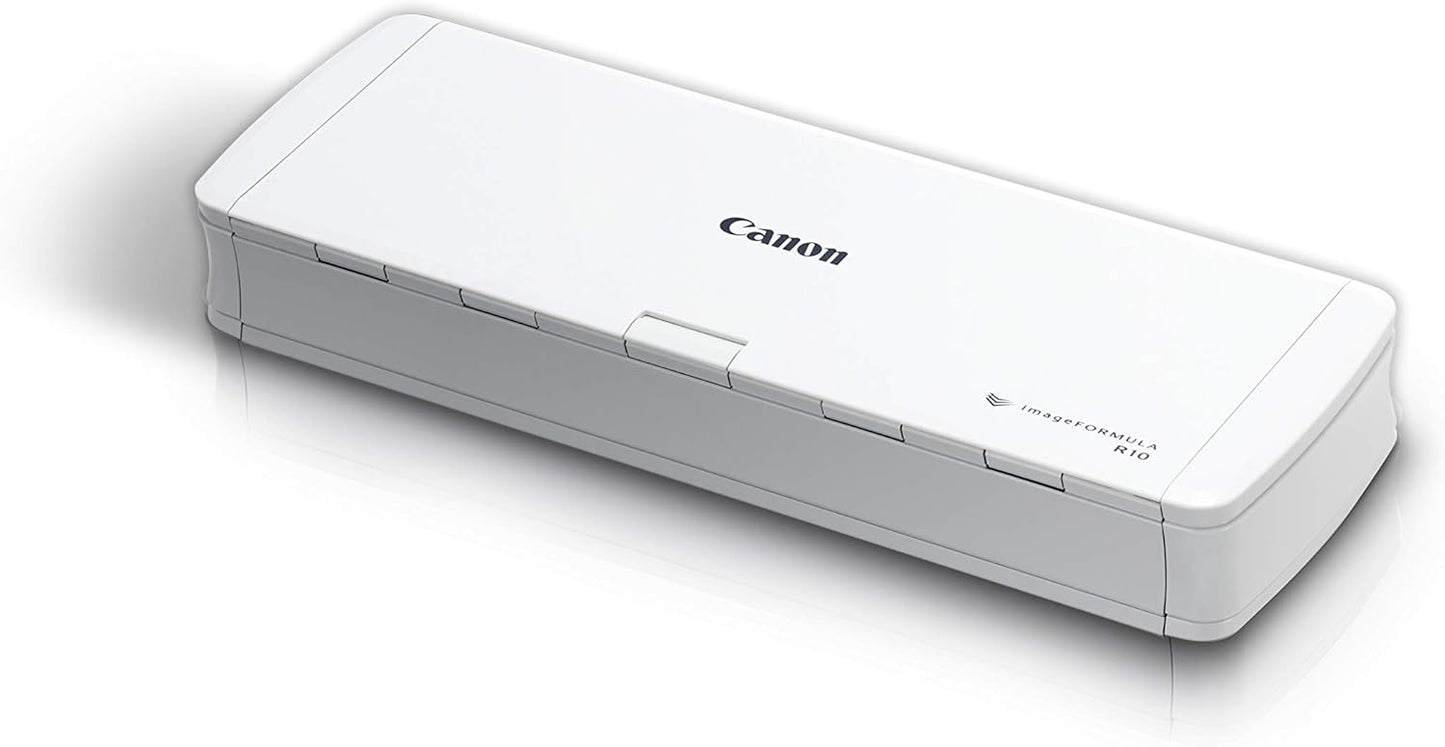 Canon imageFORMULA R10 - Portable Document Scanner, USB Powered, Duplex Scanning, Document Feeder, Easy Setup, Convenient, Perfect for Mobile Users