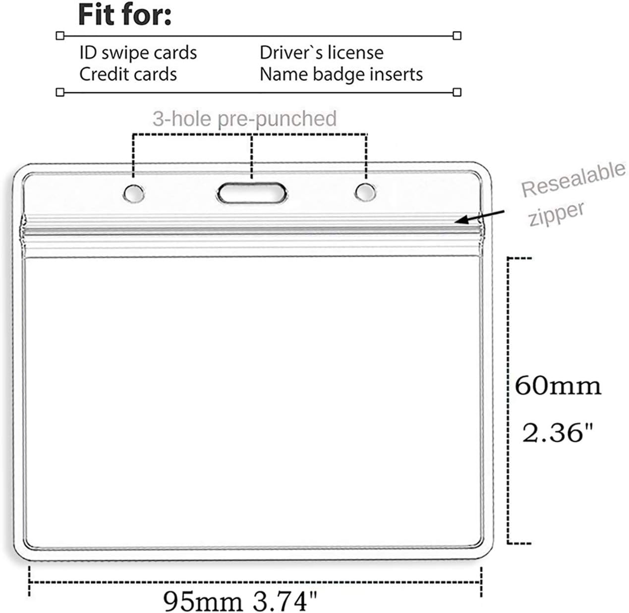 Beebel ID Badge Holder Lanyards with Waterproof Badge Card Bulk Lanyard for Name Tags Holders(Yellow)