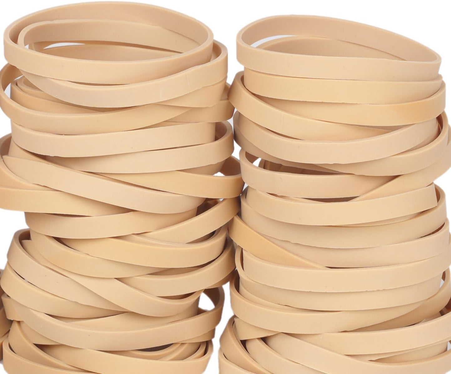 Rubber Bands Size #64, Elastic Band Beige 0.5bl about 110Pcs Wide Rubber Band For Office Home Supplies(3 1/2" x 1/4")