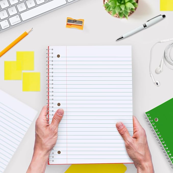 5000 Packs (Pallet) 1 Subject Notebooks, Spiral Notebook Bulk, College Ruled, 70 Sheets (140 pages), 8 x 10-1/2", Bulk Spiral Notebooks for School Districts & Office, 4-7 Days Transit