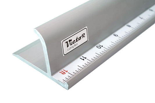 Victor 24-Inch Professional Aluminum Safety Ruler with Finger Guard Edge and Non-Slip Base - Perfect for Accurate Cutting and Crafting - Durable Cutting Ruler for Safe Use
