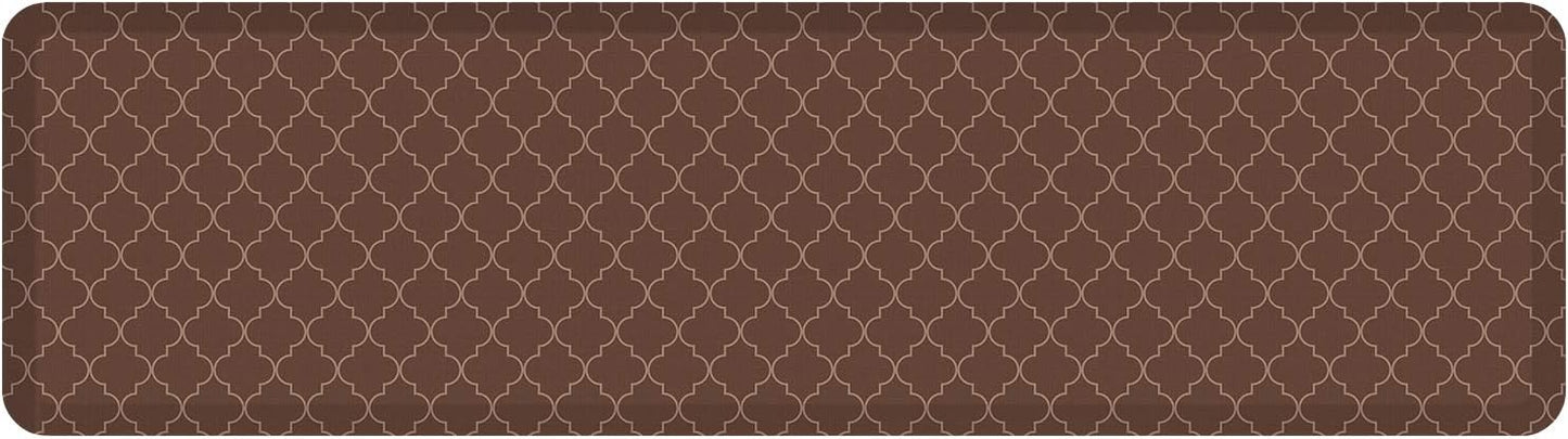NewLife by GelPro Anti-Fatigue Designer Comfort Kitchen Floor Mat, 20x72" , Trellis Walnut Stain Resistant Surface with 3/4” Thick Ergo-foam Core for Health and Wellness
