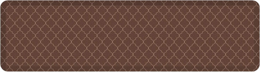 NewLife by GelPro Anti-Fatigue Designer Comfort Kitchen Floor Mat, 20x72" , Trellis Walnut Stain Resistant Surface with 3/4” Thick Ergo-foam Core for Health and Wellness