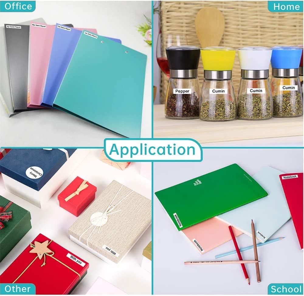 Absonic XR-9WE2S 9mm Label Tape Replace for Casio Xr-9we Label Maker Tape Use with Casio Label Printers KL-120 KL-60 KL-100 KL750B KL750 KL7200,6-Pack