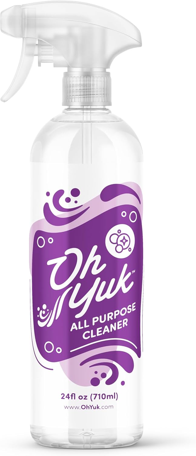 Oh Yuk All Purpose Cleaner – Multi-Purpose Hard Surface Cleaner for Kitchen, Bathroom, Counters, Stainless Steel & More - 100% Biodegradable, Vegan, Cruelty-Free (1, Spray Bottle)