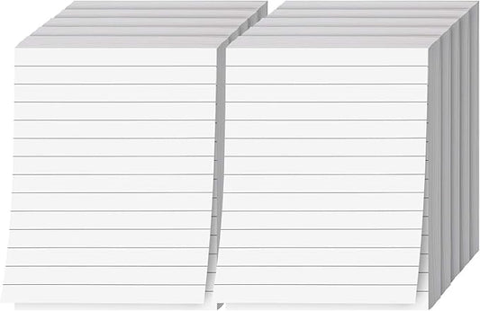 Memo Pads, White, With Black Lines – Lined Paper Notepads, Scratch / Writing Pad for Planning, To-Do Lists, Appointments, Reminders, Home, Office – 50 Sheets Per Pad, 10 Pads per Pack – 8.5" x 11"