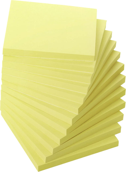 Mr. Pen- Sticky Notes, 3"x3", 12 Pads, Pastel Yellow Colors, Self-Stick Pads, Aesthetic, Colorful, Bulk