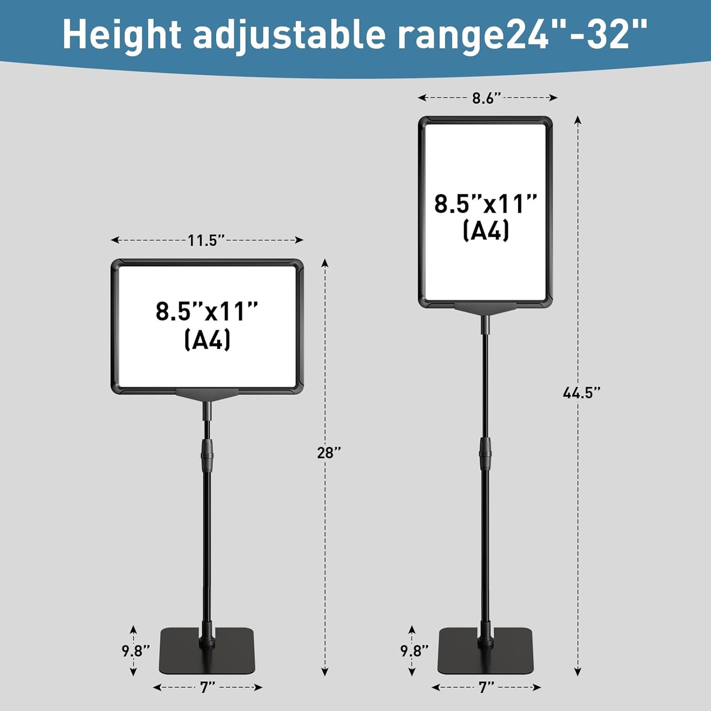 Sign Holder Stand,Sign Stand for Display,Adjustable Sign Holders For Table Top，Table Sign Holders 8.5 x 11