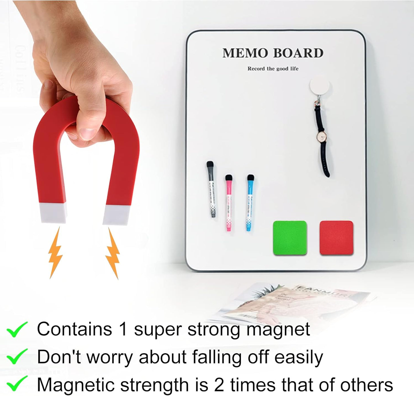 OWLKELA 30 Pack Whiteboard Eraser for Kids and Adults, Magnetic Whiteboard Eraser for Cleaning Dry Erase Markers on Magnetic Soft Whiteboard, Glass Whiteboard and Dry Erase Board