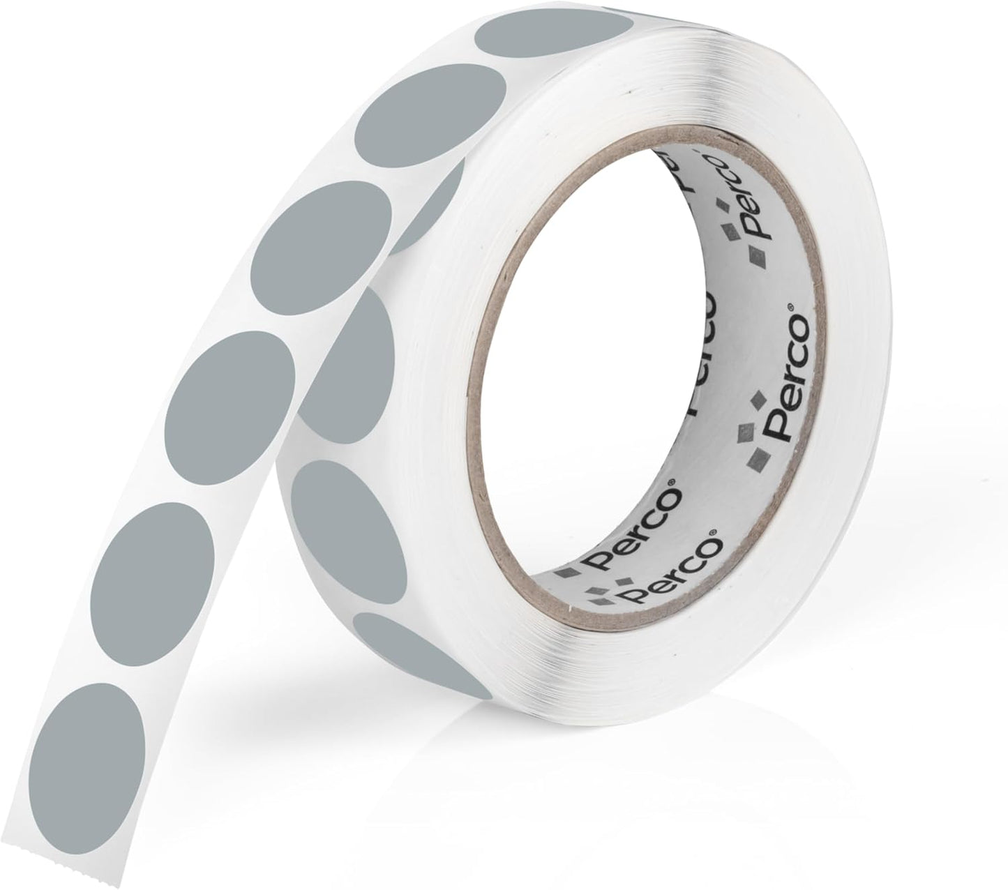 Perco Grey 1-Inch Round Circle Dot Sticker Labels with Easy Peel Perforation - 1,000 Labels per Roll - Strong Adhesion, Vibrant Colors for Organizing, Crafting & More - Made in USA