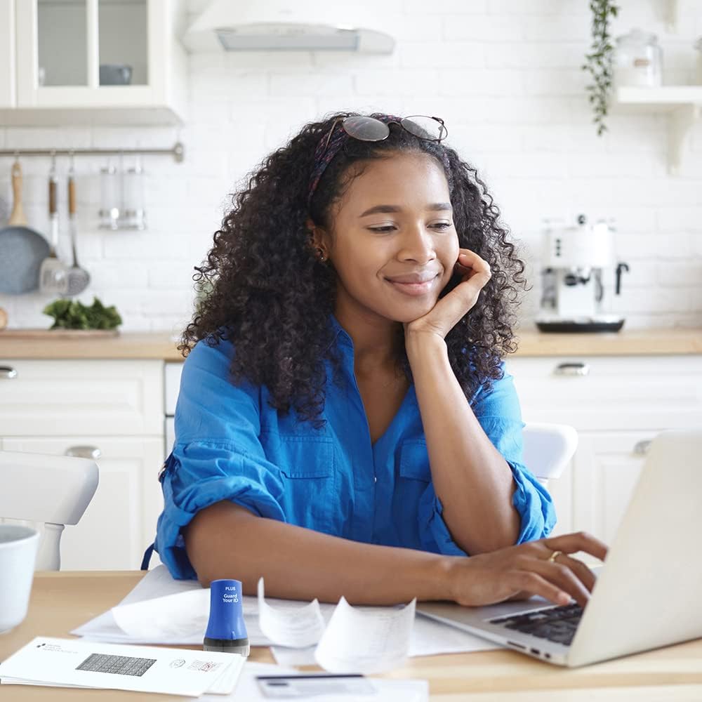 Wide Advanced Security Roller by Guard Your ID for Fast and Easy Privacy Protection, As Seen on TV (3-Pack, Blue)