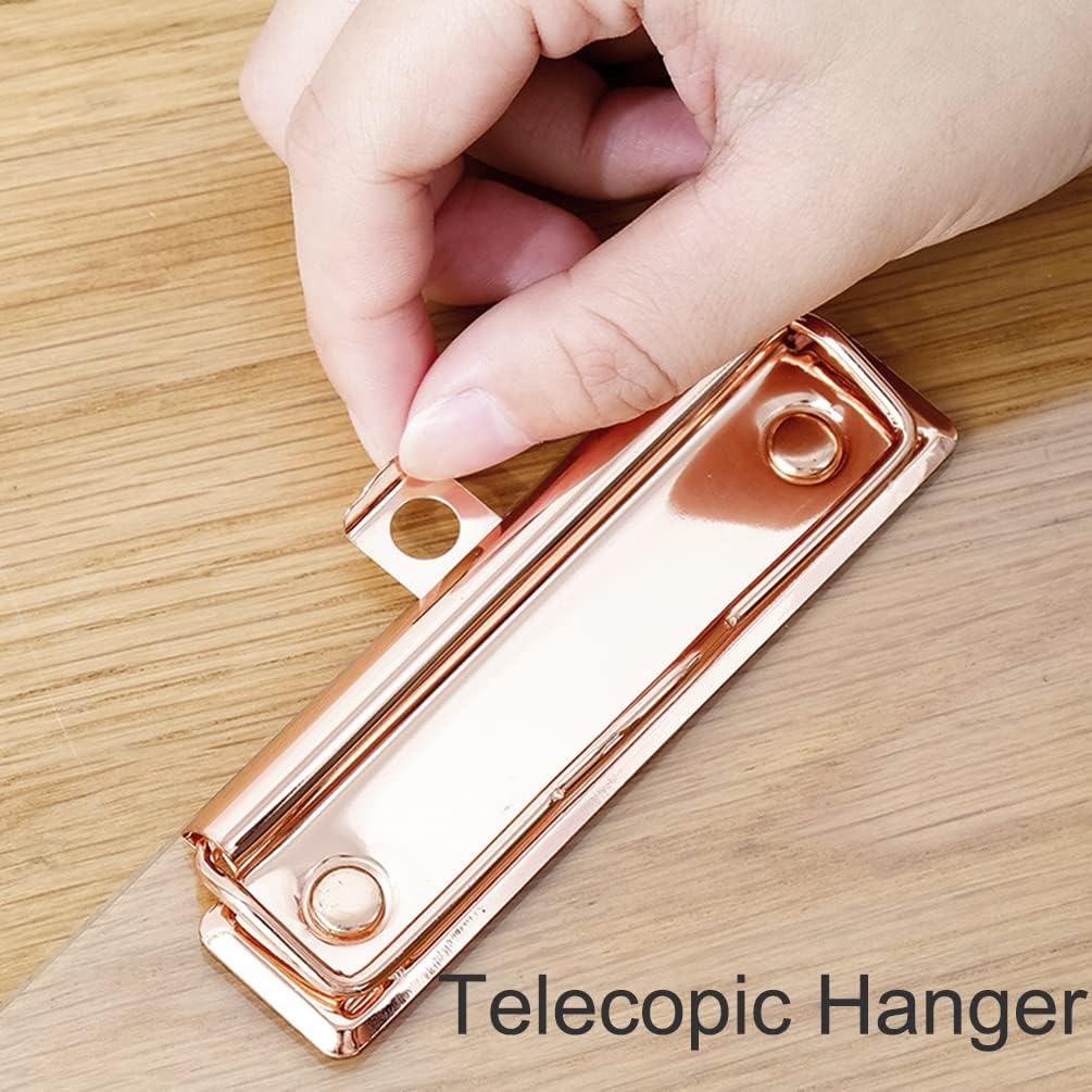 Thick Acrylic Clear Clipboards with Gold Clip 3-Pack, Durable Stylish Clipboards with Low Profile Clip