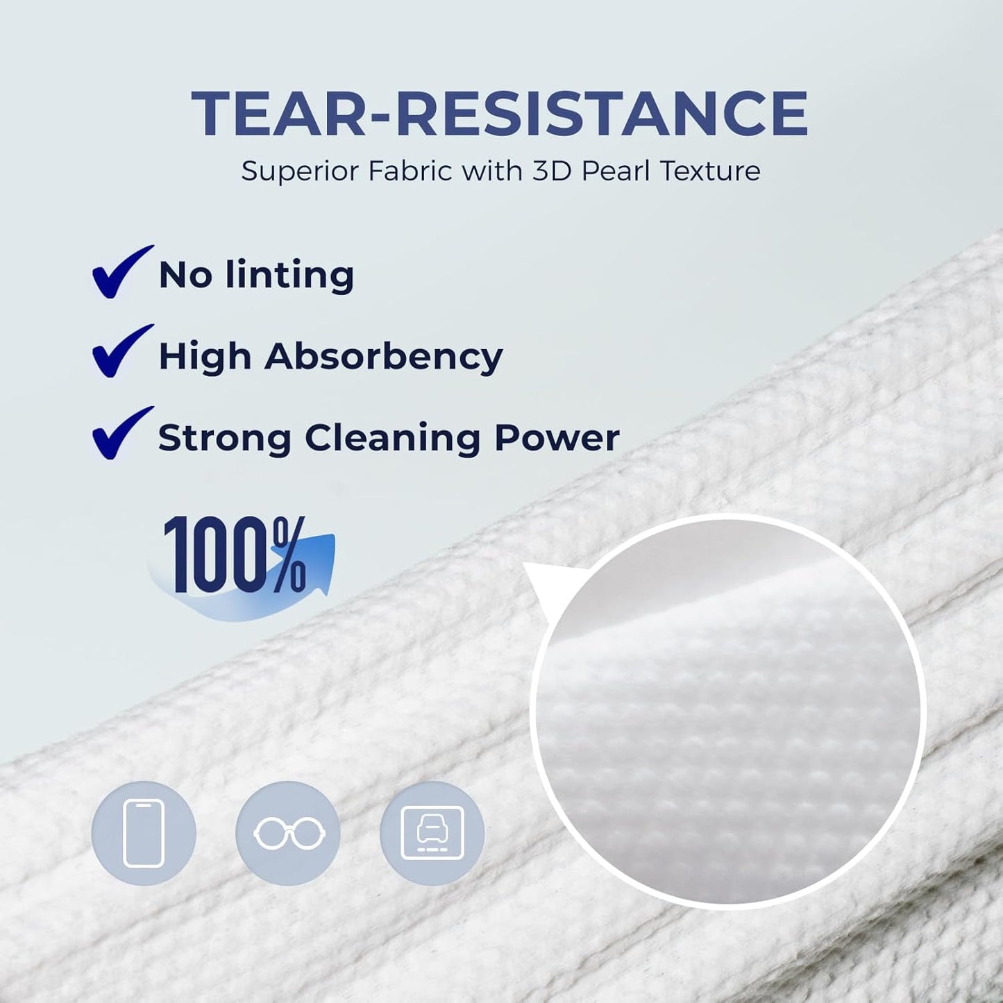 WELKIN 80 Electronics Cleaning Wipes - Non Toxic Screen Cleaner, Streak Free Touchscreen Cleaning for All Phones, Laptop, Computer, TV and Car，1 X Microfiber Cloth Included