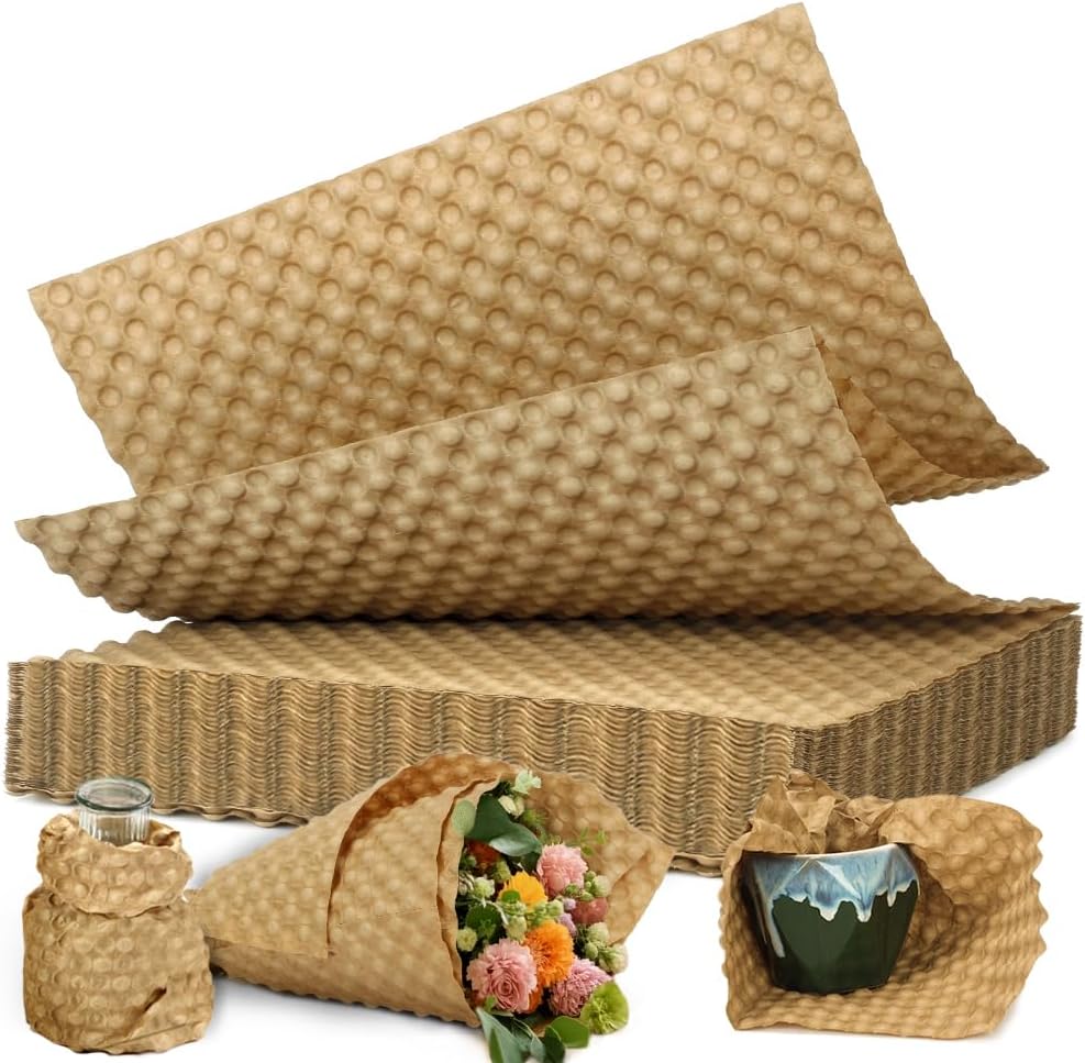 Reusable Bubble Paper - 15" x 100 FT Durable Bubble Wrap for Moving, Eco-Friendly & Washable Shipping Supplies, Biodegradable Packing Paper