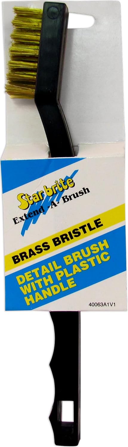 Star brite Small Detail Brush - Plastic - Brass - Stainless Steel