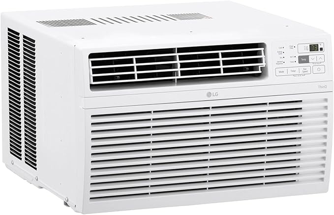 LG 10000 BTU Smart Wi-Fi Enabled, Ultra-Quite, Quick and Easy Installation Window Air Conditioner with Remote, ThinQ Technology, Washable Filter, Eco-Friendly R32 Refrigerant (White)