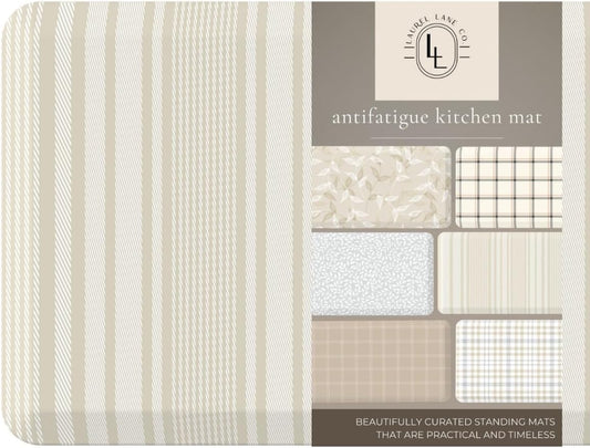 Anti Fatigue Mat by Laurel Lane Co. – Designer Anti Fatigue Mats for Kitchen Floor, Kitchen Mats for Floor, Desk Mat – Cushioned 0.75" Thick – Stain Resistant – Non-Skid Bottom – 20" x 39"