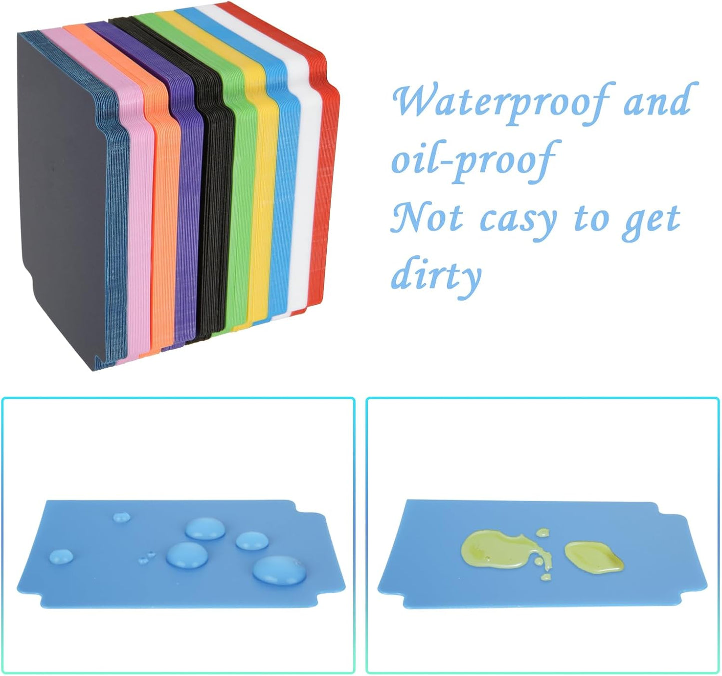 150 PCS Trading Card Dividers Multicolor Plastic Playing Card Separators with Tabs Card Box Dividers for Office Games Sports Cards, Cards Gathering Storage Supplies, 10 Colors, 2.7 x 3.8 Inch