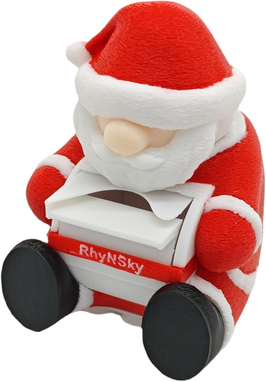 Christmas_Santa_Claus Postage Stamp Holder Stamp Roll Dispenser for Office Desk Accessories, No Stamps, 1.18" Core, C05