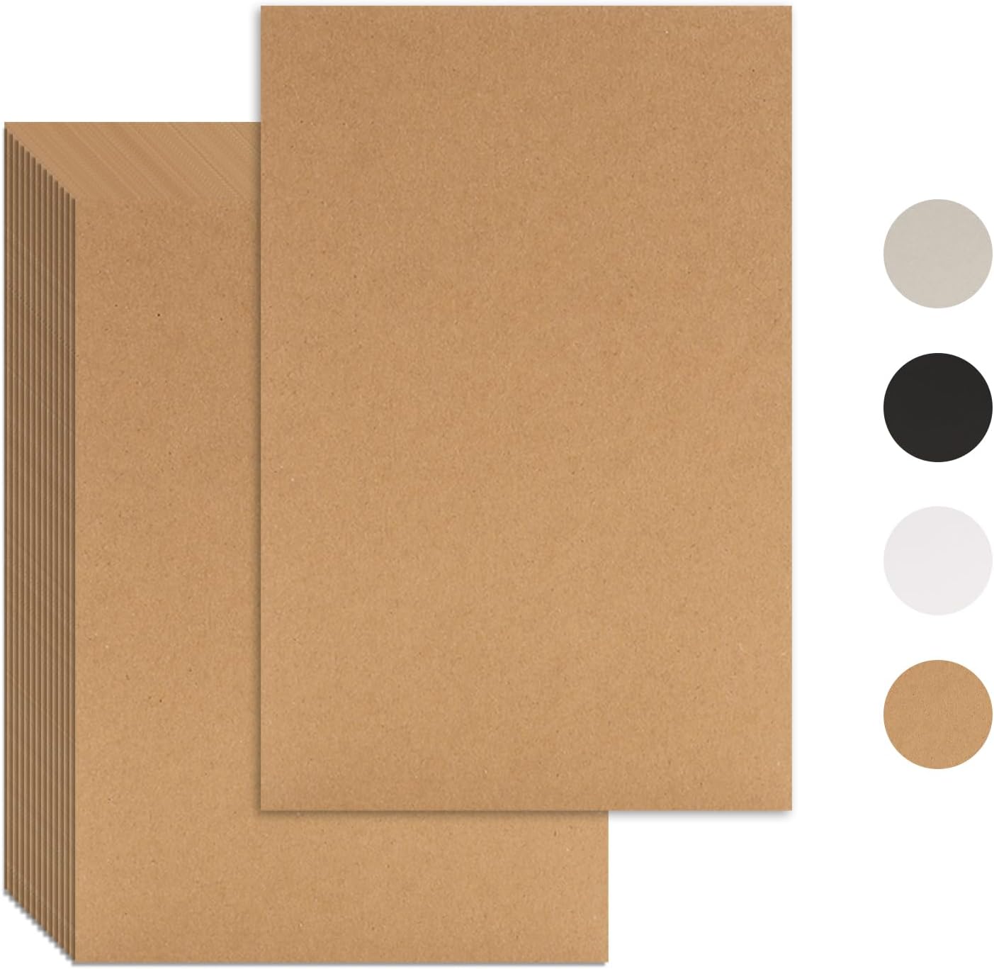 25 Pcs Book Board, Binder Board, Cover Board, Heavy Duty Chipboard for Book Binding, DIY Cardboard (Brown, 5.5 x 8.5 Inch 80PT)