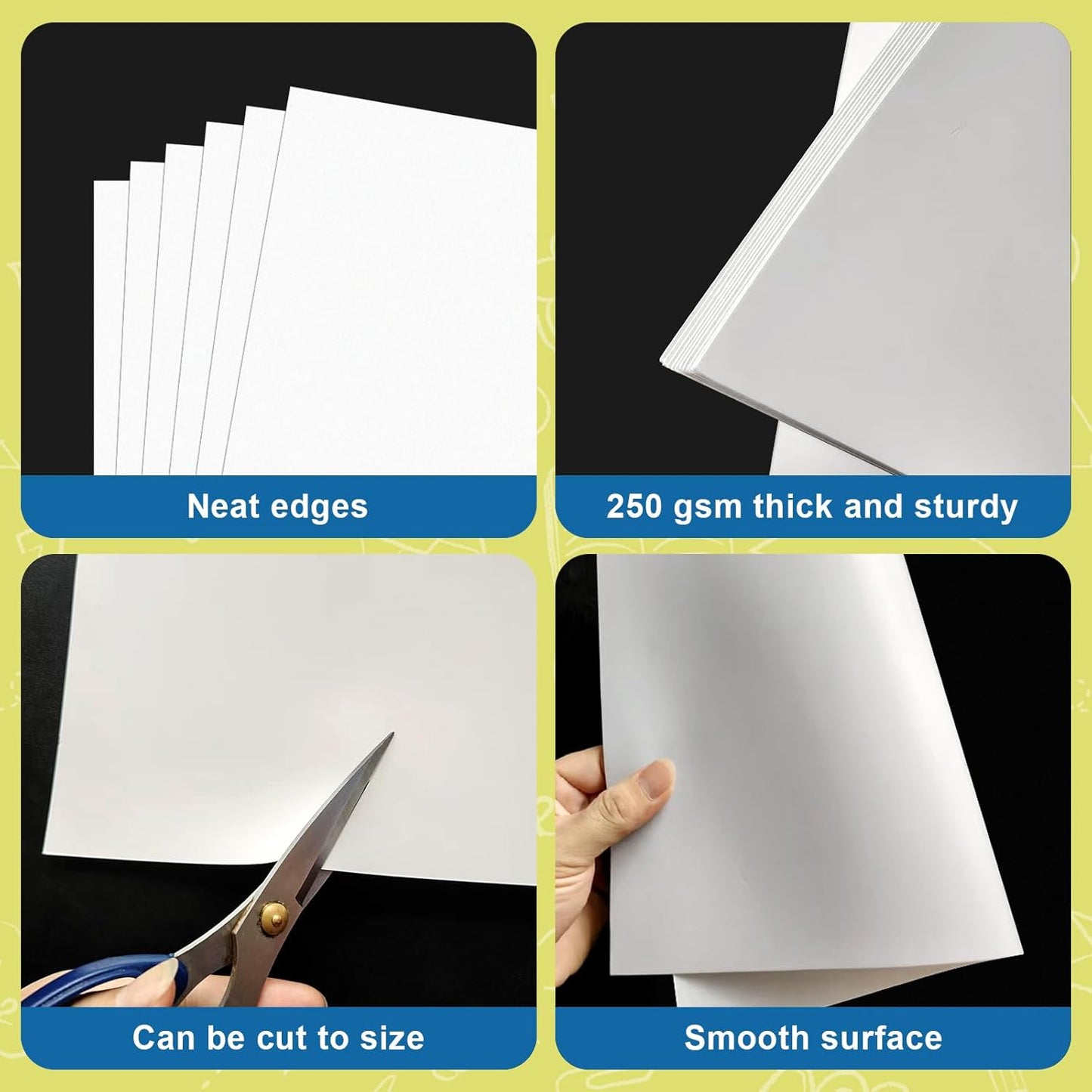 18 Pcs 12" x 18" Poster Board White Poster Board Paper Bulk 250 GSM Thickness Vision Boards Smart PosterBoard for Drawing School Arts Craft Projects Presentations Scrapbooking Blank Graphic Display