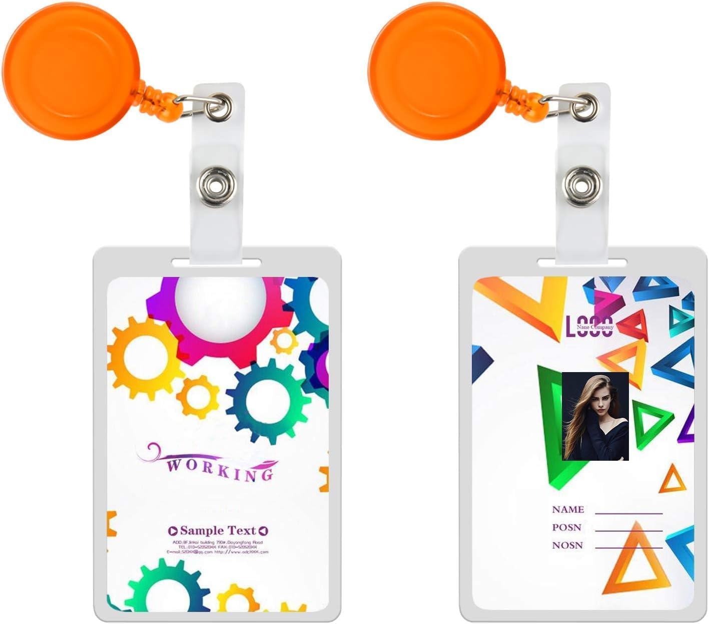 JANYUN 30 Pcs Retractable Badge Reel, ID Badge Holder Retractable Clip for Nurse Doctor Teachers Students Office Workers Hanging ID Card Name Key Chain