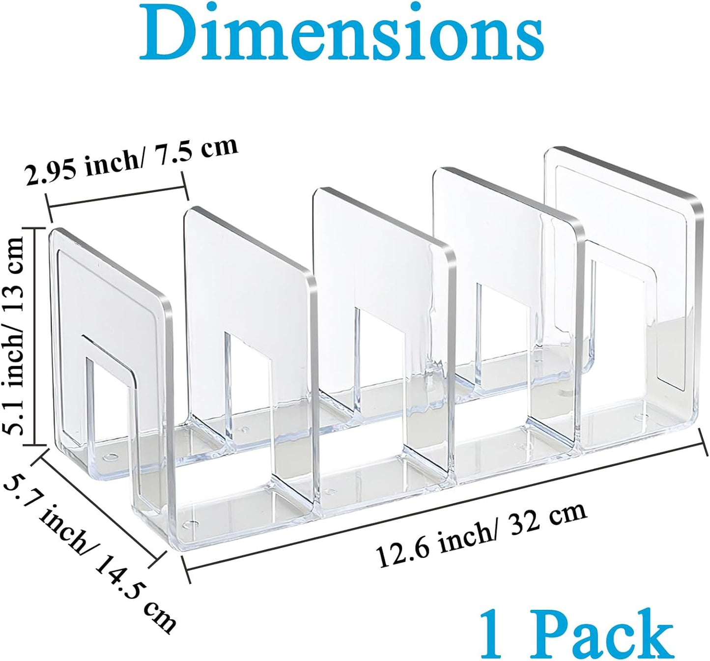SAYEEC Acrylic File Sorter, Clear File Holder Acrylic Desk Organizer, Sturdy Desktop Files Organizer Files Folder Holder Rack for Envelopes Mail Letter Paper Notebook Electronics (2)