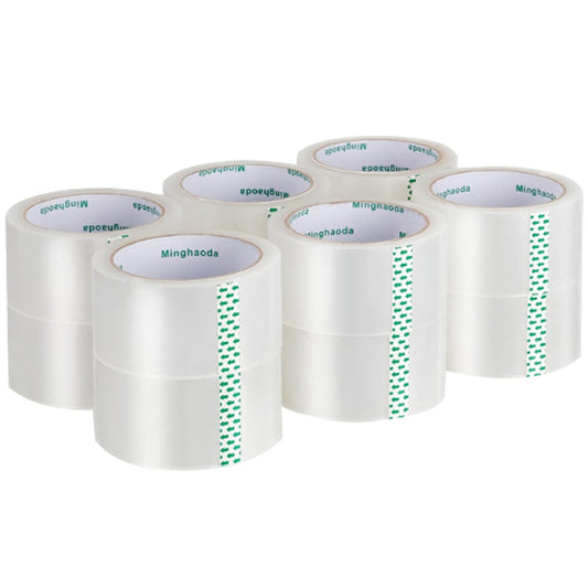 Clear Packing Tape (12 Rolls), Heavy Duty Packaging Tape for Shipping Packaging Moving Sealing, 2 inches Wide, 65 Yards Per Roll
