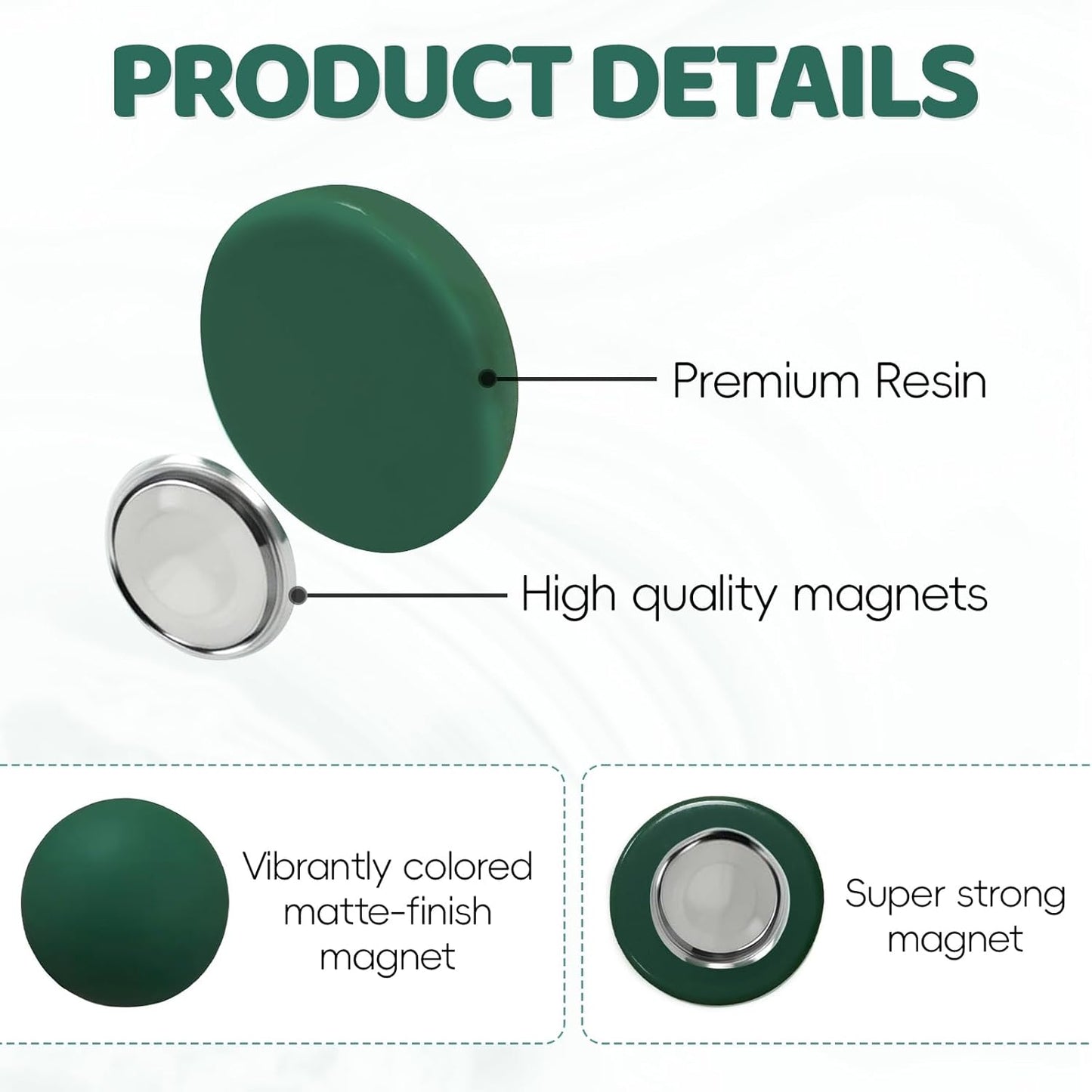 Qualsen 16pcs Cute Colorful Fridge Magnets – Strong Matte Macaron Refrigerator Magnets for Locker, Whiteboard, Classroom – Decorative Magnetic Stickers for Girls, 16 Colors