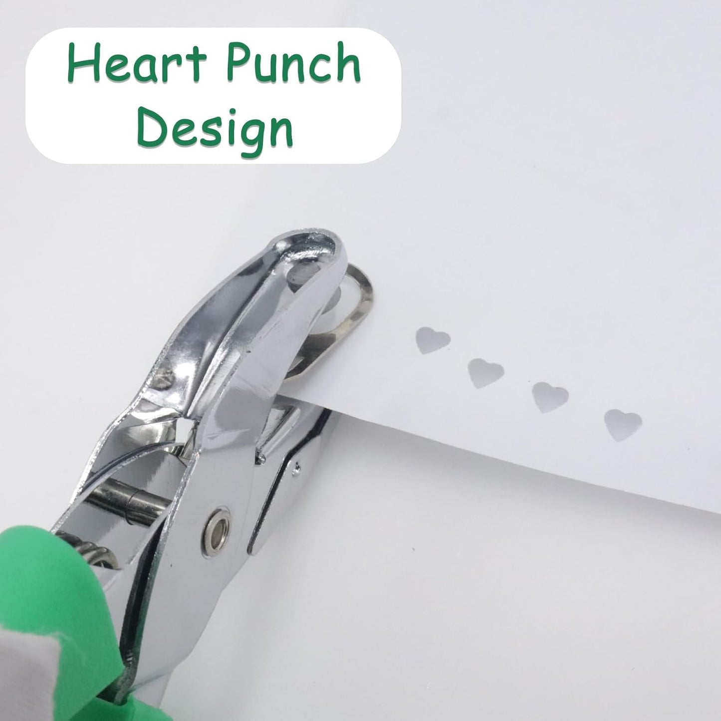 Handheld Heart Shape Hole Punch, 1/4 Inch Hole Size, Craft Paper Puncher, Single Pack, Ideal for DIY Projects and Office Use