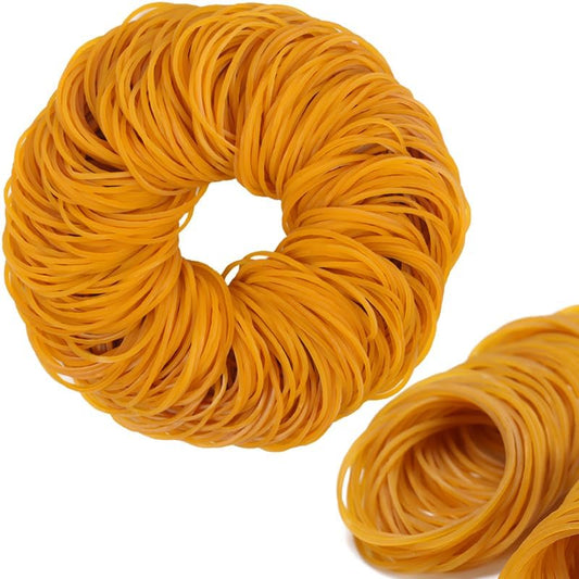 Rubber Bands Size#19 Yellow 500pcs Elastic Rubber Bands Office Supplies