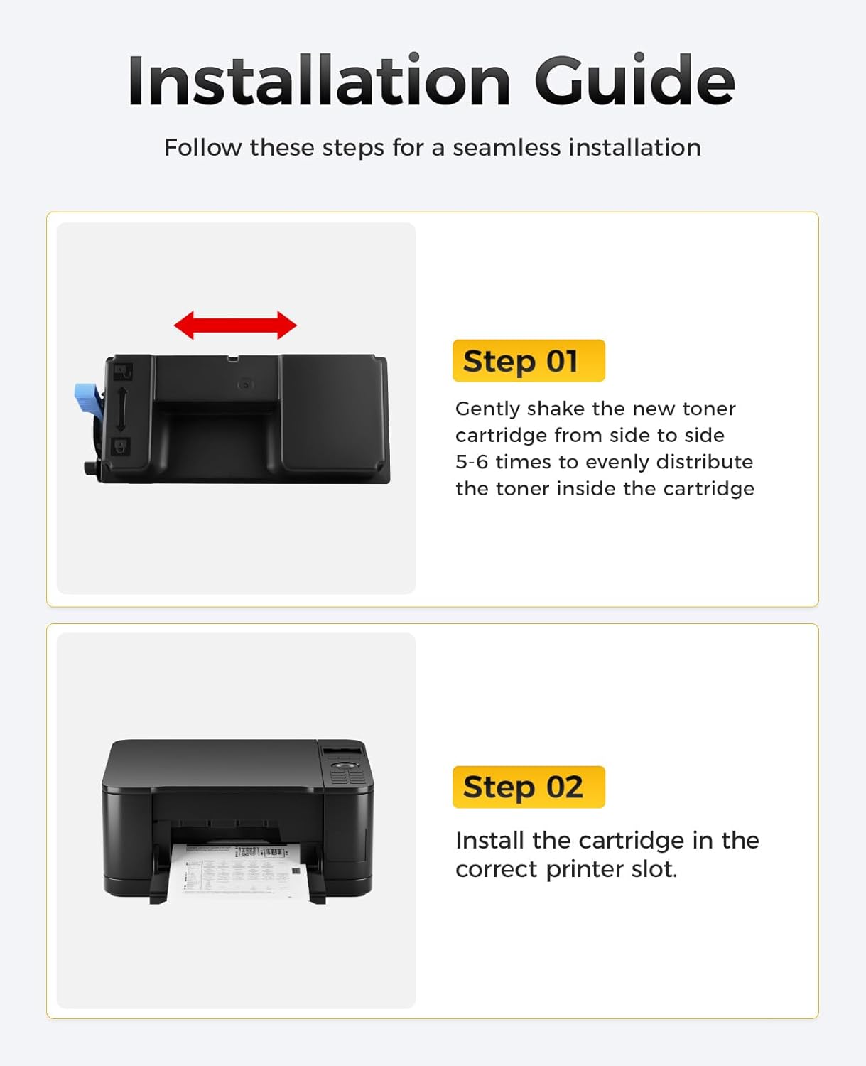 TK-3102 TK3102 Toner Cartridge Black 1-Pack High Yield Replacement Compatible for Kyocera TK-3102 TK3102 1T02MS0US0 FS-2100 M3540 FS-2100DN FS-2100D ECOSYS M3040idn M3540idn M3040dn M3540dn Printer