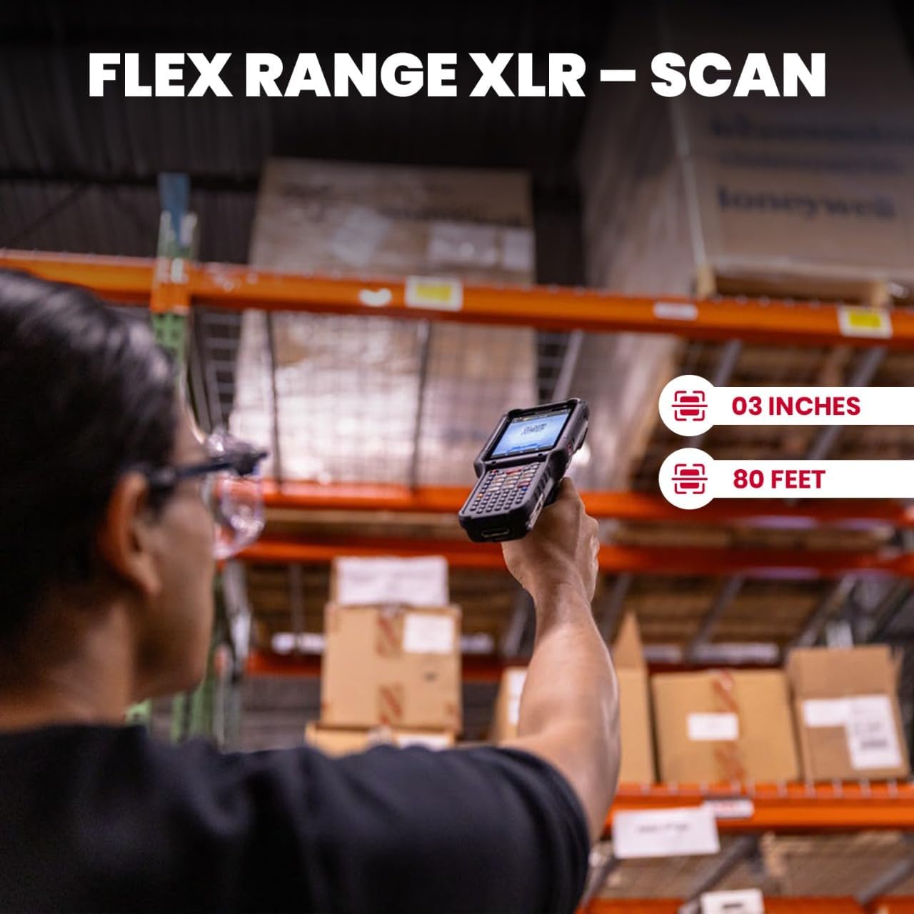 Honeywell CK62 Android Barcode Scanner, PDA Rugged Handheld Mobile Computer with FlexRange™ 1D/2D, Android 14–18 on Mobility Edge™, Wi-Fi 6E & Optional 5G, Inventory Scanner for Warehouse & Logistics