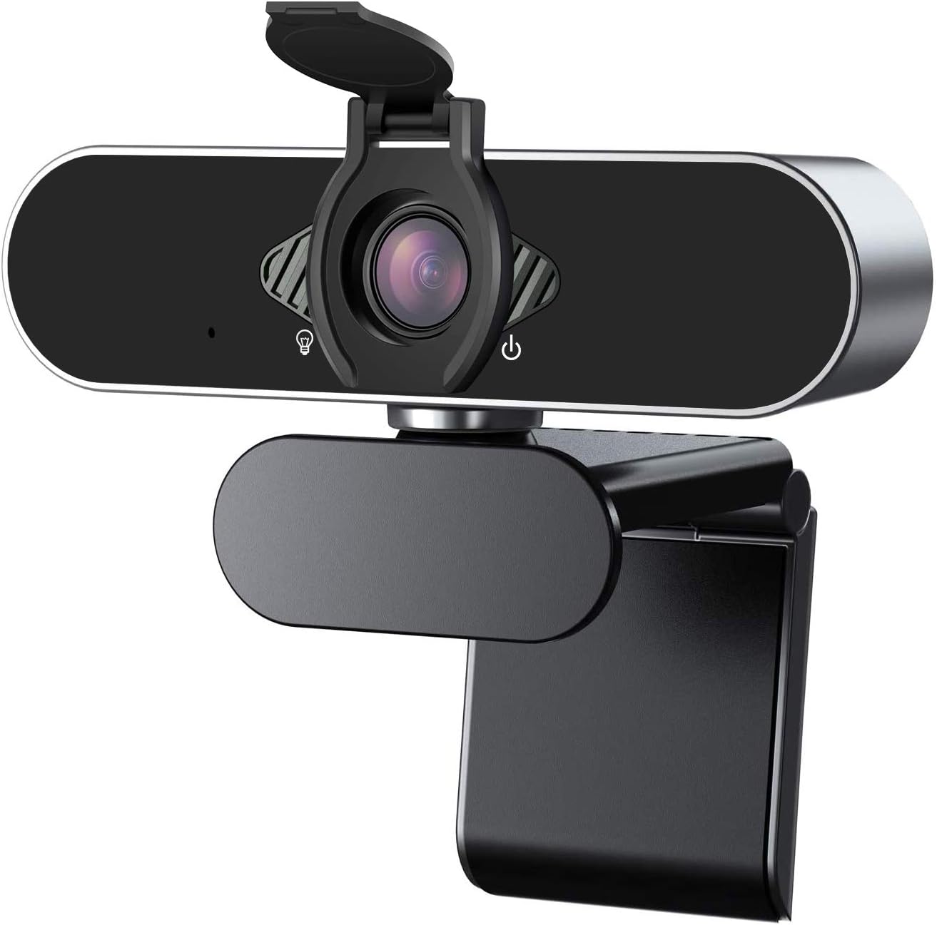 Webcam 1080P HD with Microphone & Privacy Cover, USB Web Cam with Live Streaming HD Video for Mac, PC, Computer and Laptop, Wide Angle Lens 1080P Web Camera with 360 Degree Flexible Mount