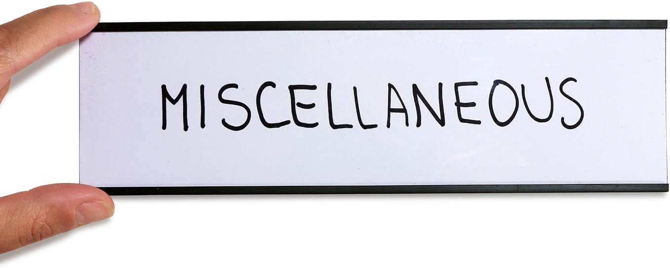 SmartSign Magnetic 'C' Channel Label Holders | 2.5" x 8" Pack of 10