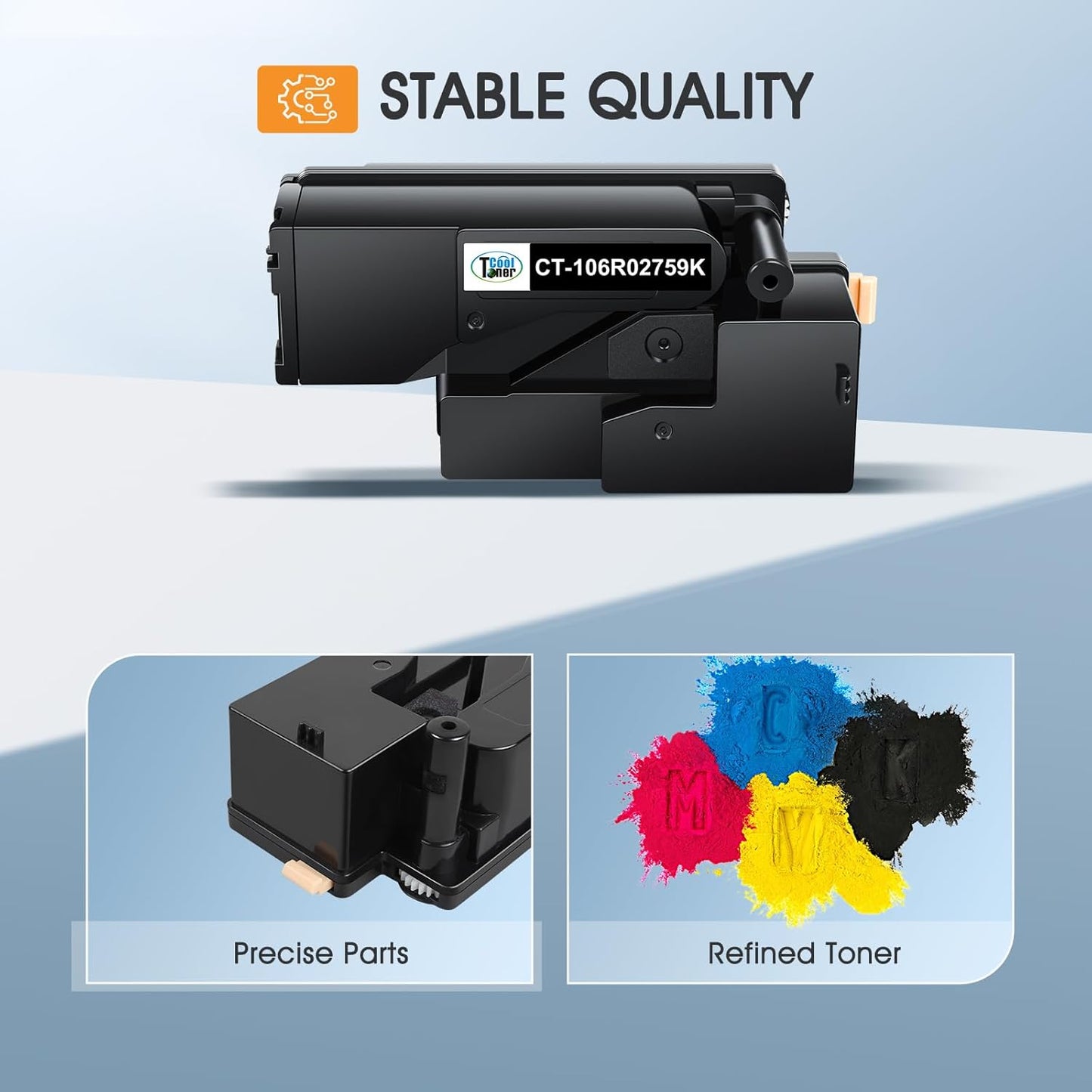 6022 6027 Toner Cartridge Compatible Replacement for Xerox Phaser 6022 6020 for WorkCentre 6027 6025 Printer (106R02756 Cyan, 106R02757 Magenta, 106R02758 Yellow, 106R02759 Black)