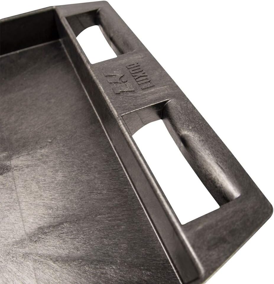 Luxor"24"" x 18"" Plastic Utility Tub Cart- Three Shelf- Black" -SEC111-B