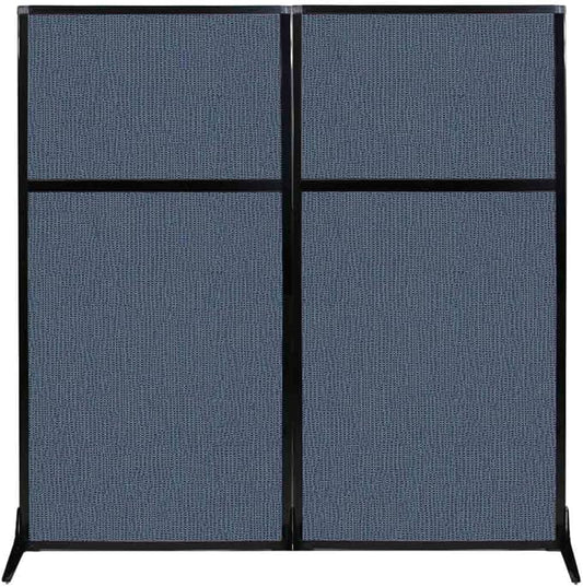 Versare Workstation Partition | Portable Wall Divider | Modern Office Cubicle | Free Standing Privacy Screen | Flexible Work Space | 66" x 70" Ocean Fabric Panels