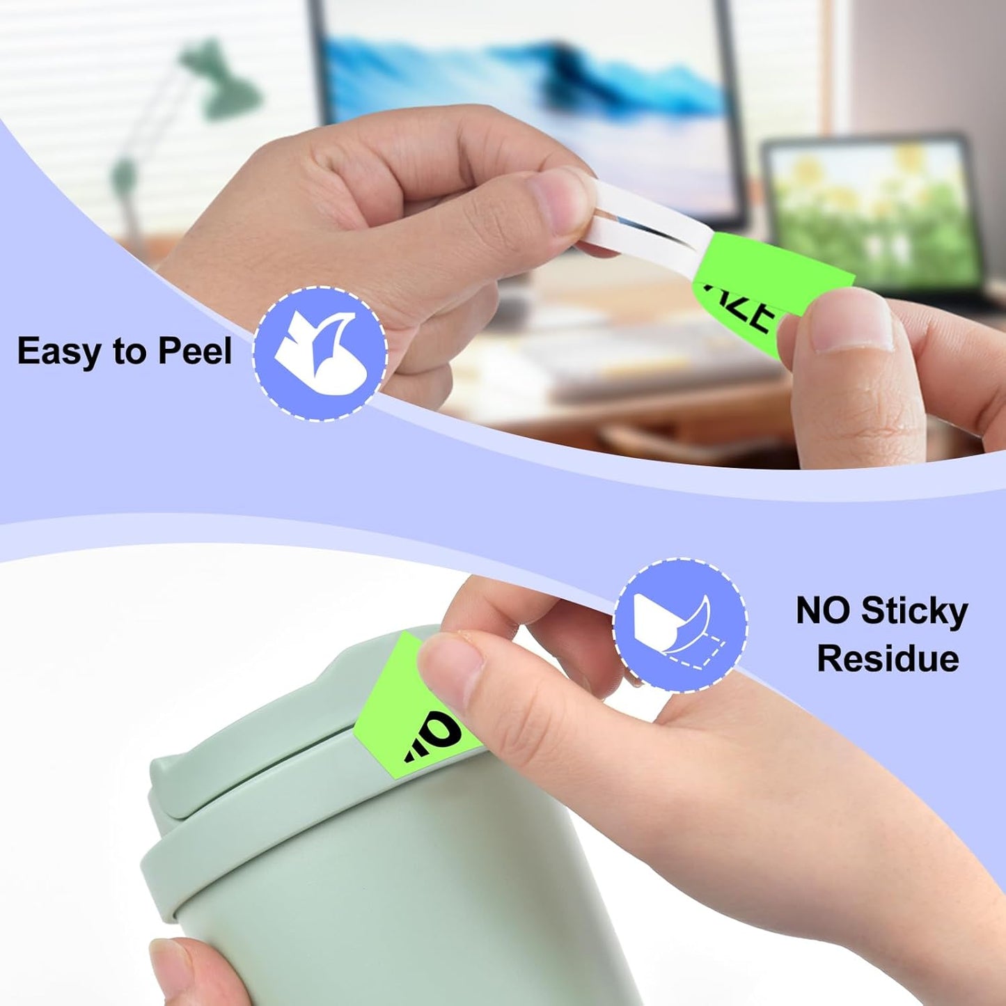 2 Pack Compatible for Ptouch TZe-D21 TZ-D21 TZe TZ Label Tape 9mm 0.35'' Laminated Black on Fluo Green Tape Label Maker Tape for PT-9700PC PT-1880 PT-1230PC PT-1280 PT-1800 PT-1830