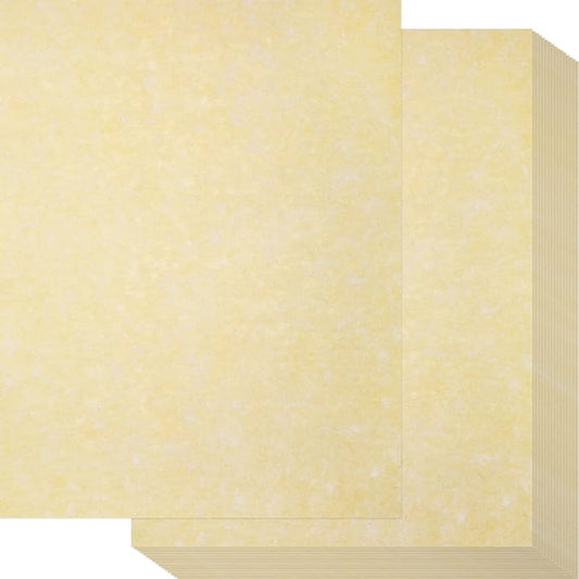 Epakh 150 Pcs Old Age Parchment Paper 8.5 x 11 Inch Standard Letter Vintage Colored Old Parchment Semblance Double Side Printing Paper (Light Beige)