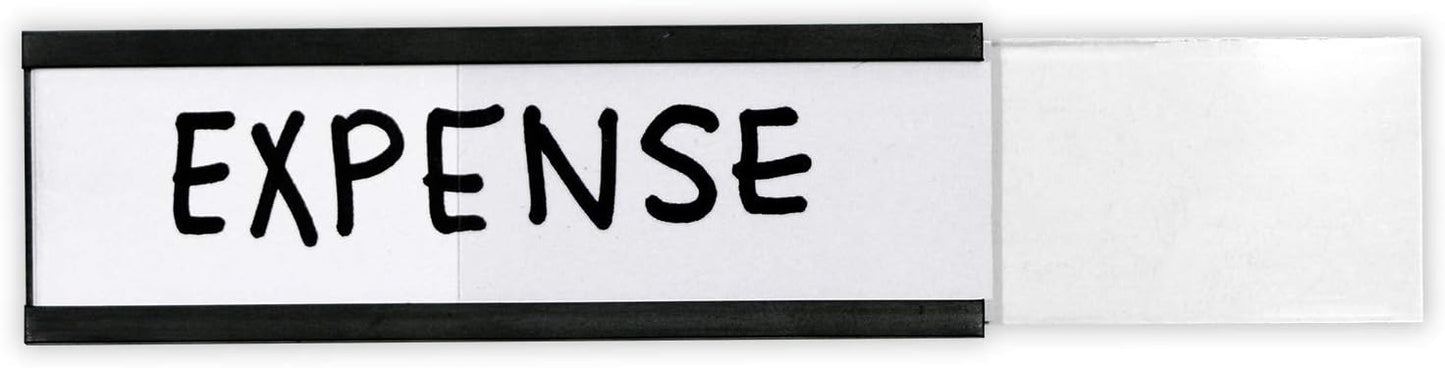 SmartSign Pack of 25 Magnetic"C" Channel Label Holders | 1" x 3"