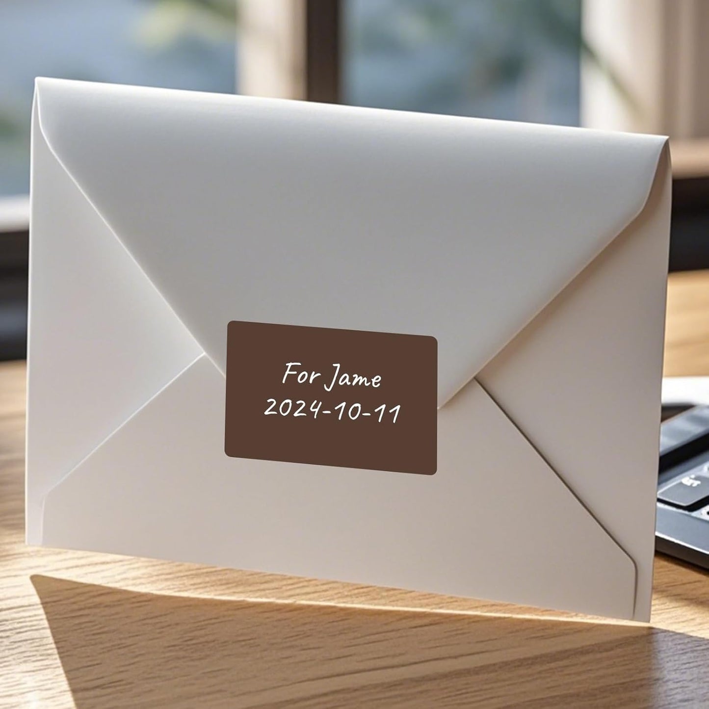 Colored Labels Stickers 3×2 Inch Rectangle Vinyl Brown Sticker Removable Assorted Color Coding Name Tag for File Folder Classroom Office Inventory Marking 40 PCS