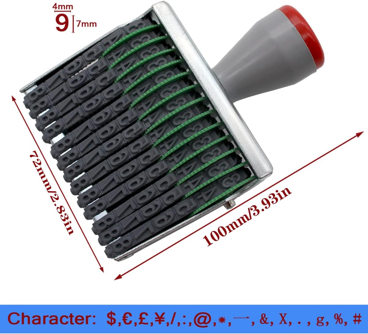 13 Digits Office Stamps,Rubber Number Stamp Business Stamps Changeable Stamp Rolling Wheel Stamp Date Stamp,Multi- Functional Creative Symbol Office Personalized Custom Logo Stamp