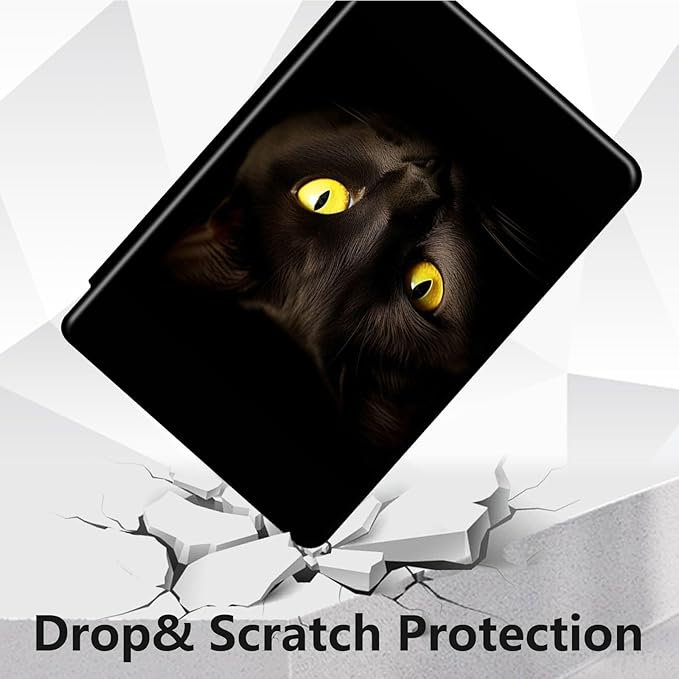 for Kindle Fire 7 case 2019 2017 Release 9th 7th Generation,360 Degree Rotating Stand Smart Protective Cover Case for Amazon fire 7 Tablet 9th/7th Generation,Cute Wild Cat