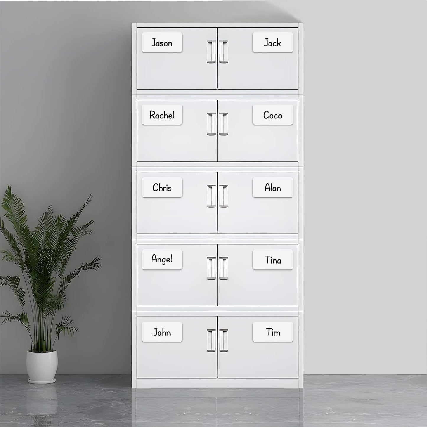 Reusable Magnetic Labels 4x2 Inch White, Dry Erase Magnetic Labels for Whiteboards，Pack of 40