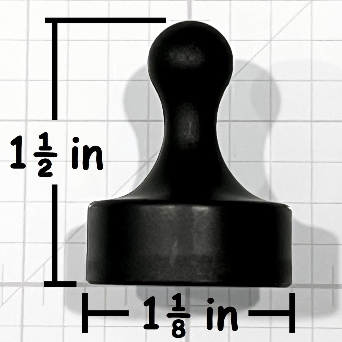 GLASSBOARD STUDIO Powerful Neodymium Magnets, Pawn-Shaped - Strong Fridge/Refrigerator and Whiteboard Magnet, Ideal for Office, Kitchen, Crafts - Rare Earth, Heavy Duty (3, Juicy Peach)