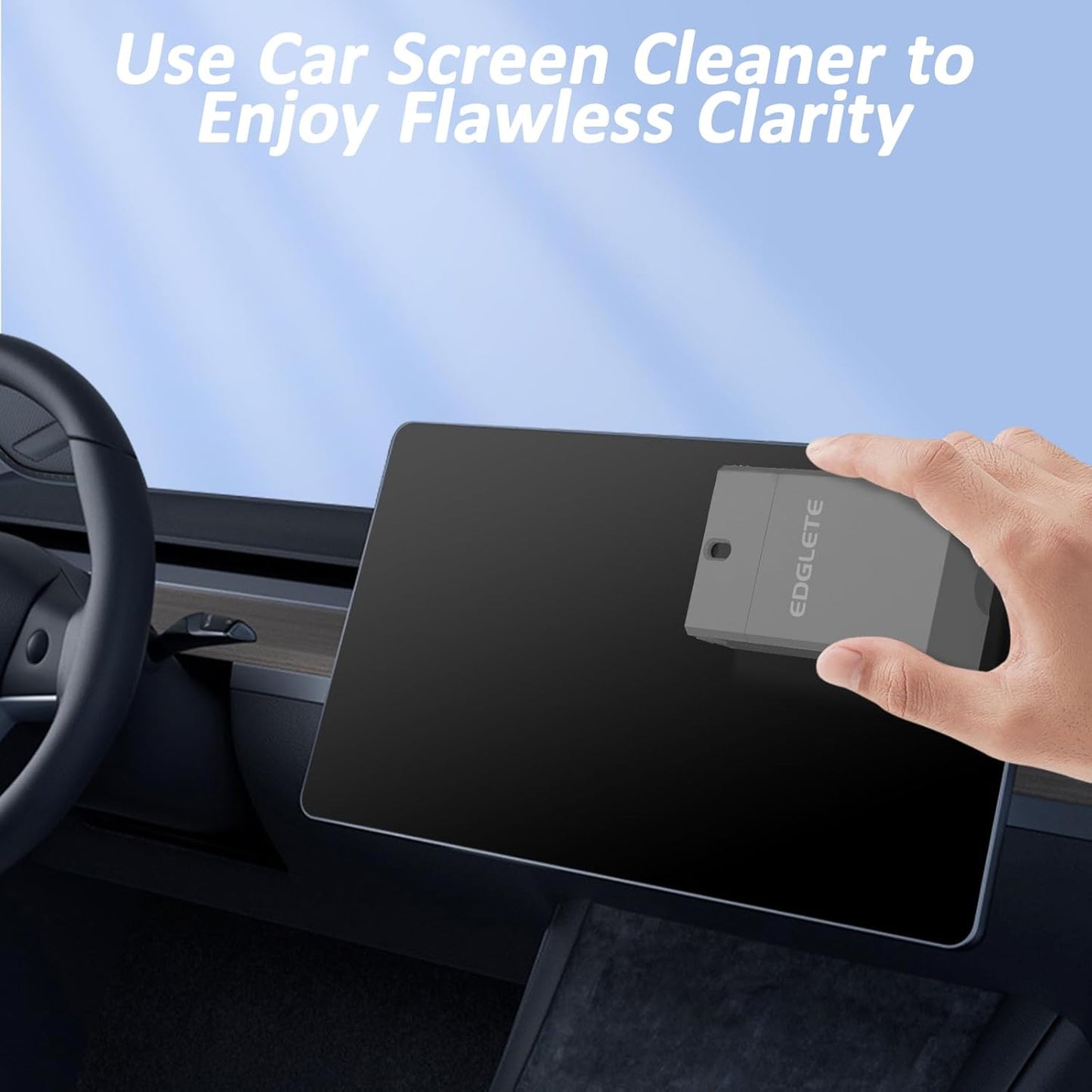 Screen Cleaner Spray and Wipe, Streak-Free Computer Screen Cleaner, Portable Laptop Cleaning Kit for Phone Car Touchscreen Monitor PC MacBook iPad TV Electronic, Refillable 2oz Spray Microfiber Cloth