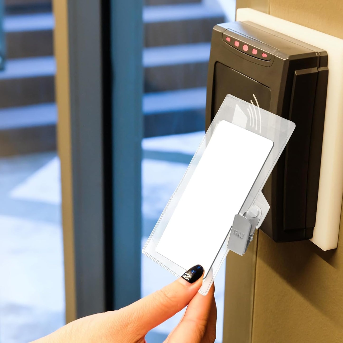 Zonon 150 Sets Name Badge Holders with Clip Clear on Name Tag Waterproof PVC ID Transparent Badge Holder with Resealable Zipper Seal Metal for Teacher Student Worker (Fixed Clips)